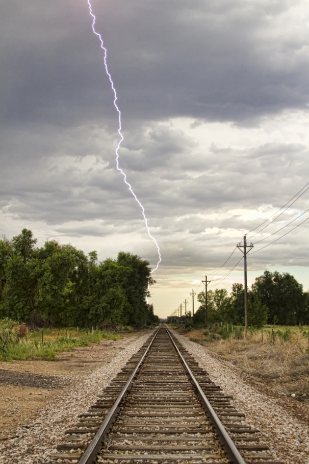 lightning in the distance